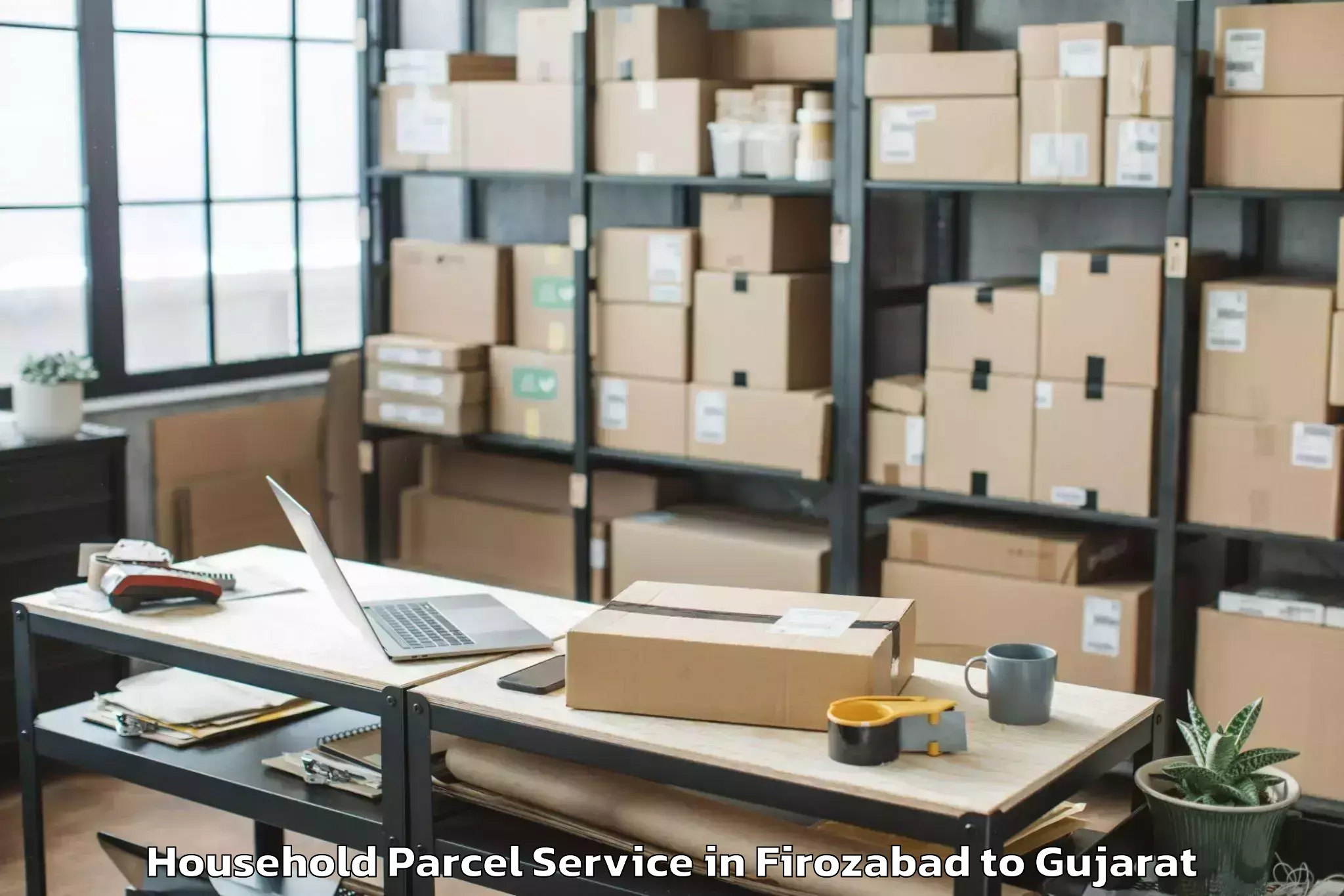 Top Firozabad to Kadodara Household Parcel Available